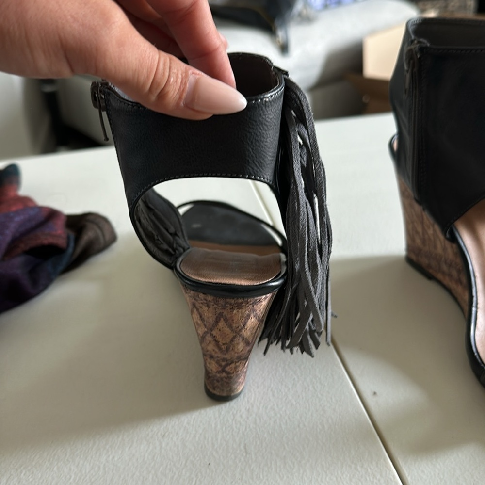 Rampage Black Wedge Shoes - Picture 2 of 6